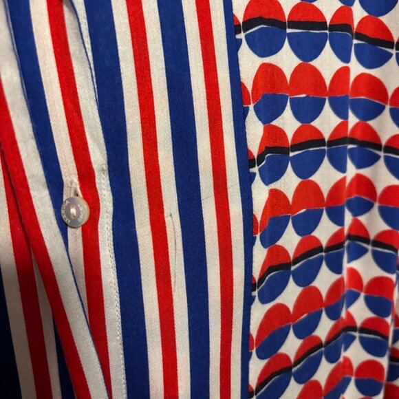 119 Marina Rinaldi Women's Red Dativo Viscose Shirt Dress Size US 24 - Picture 4 of 5